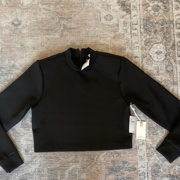 NWT Good American Scuba Crop Mock Meck Long Sleeve PRICE FIRM - Picture 4 of 10